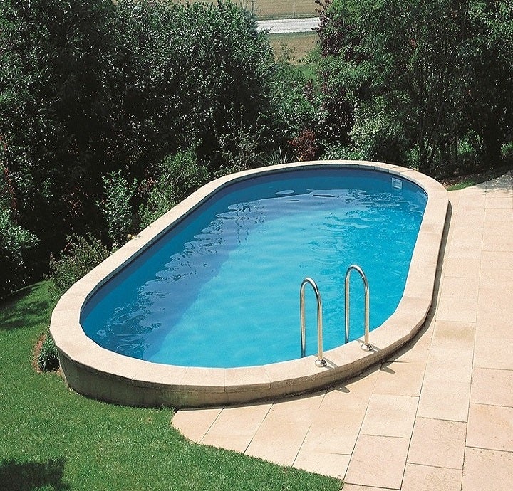 Piscina interrata ovale acciaio in kit 700x320x150 h GRE Madagascar KPEOV7059