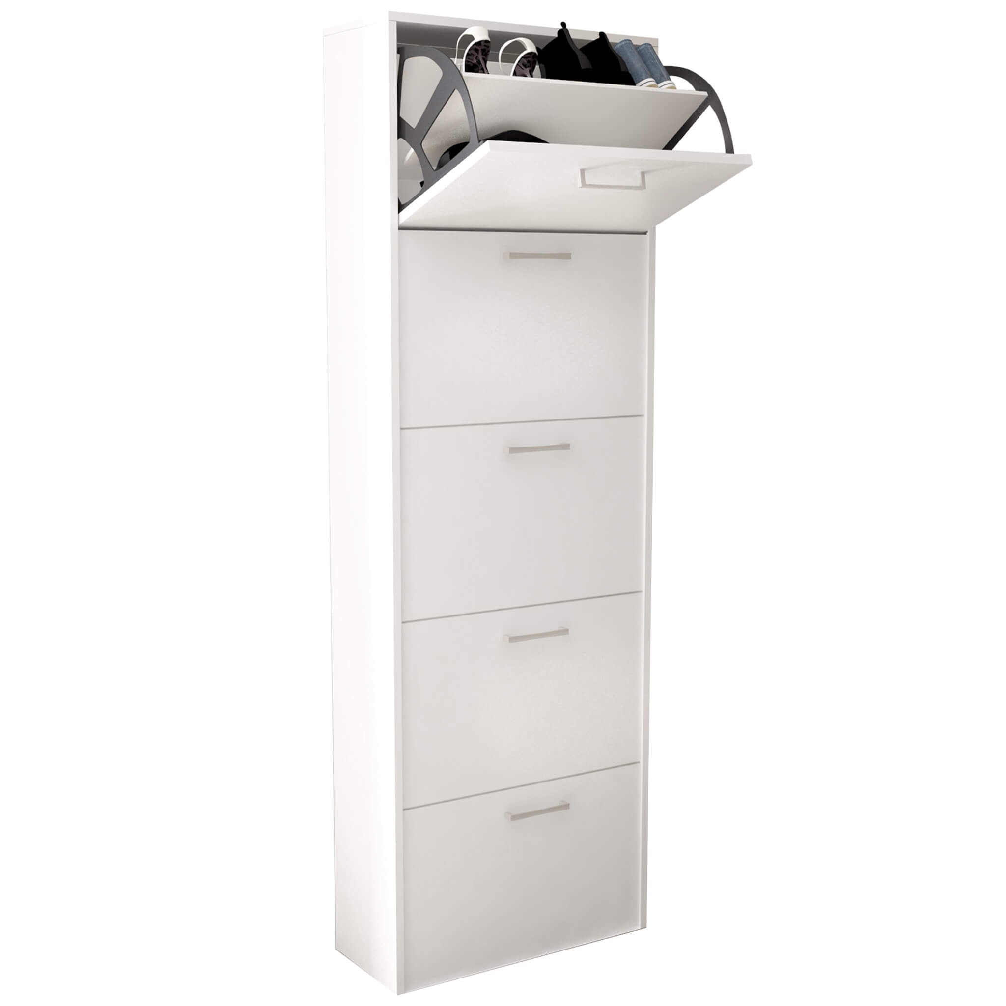 Scarpiera Molly 5 Ante A Ribalta Bianco