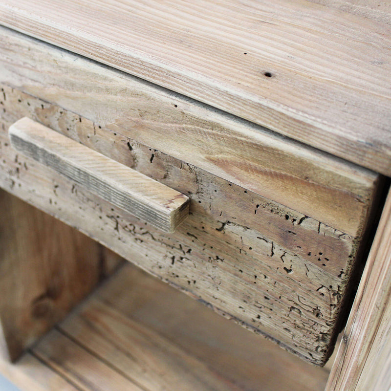 Scaffaletto in legno di pino con 6 scomparti e 3 cassetti Linea Elegance