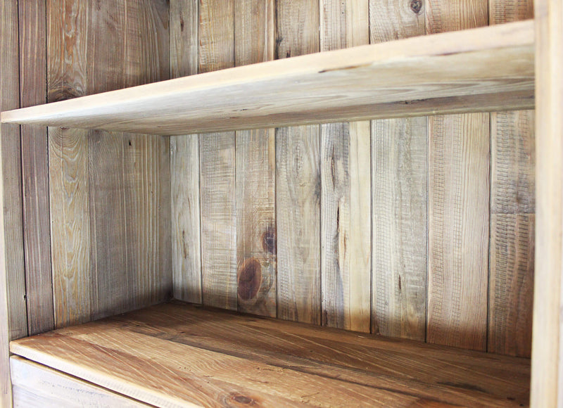 Libreria scaffale in legno di pino a 4 ripiani con cassetti Linea Classi