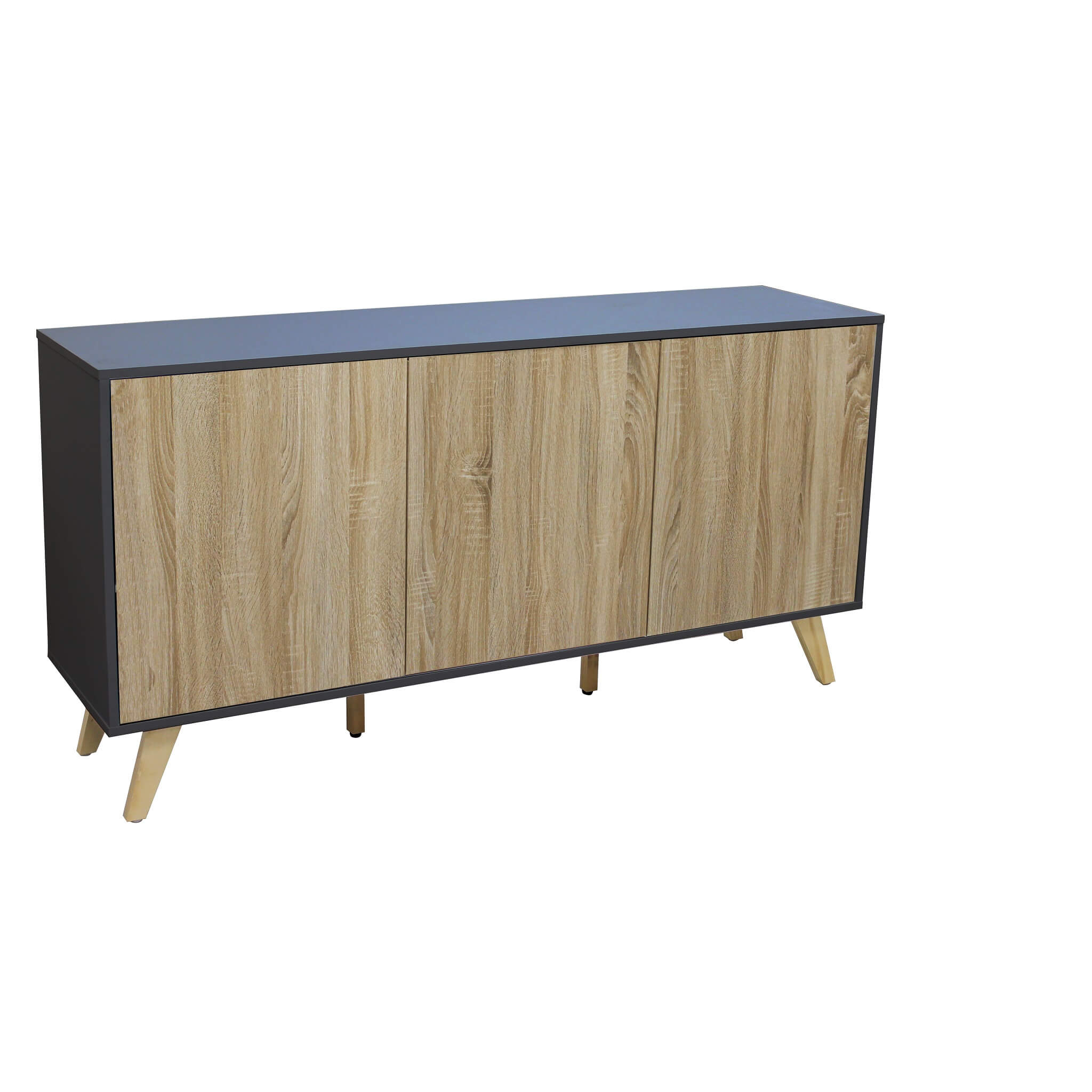 Mobile credenza da interno salotto moderno in legno nobilitato bilaminato con ante push and pull Linea Elegance