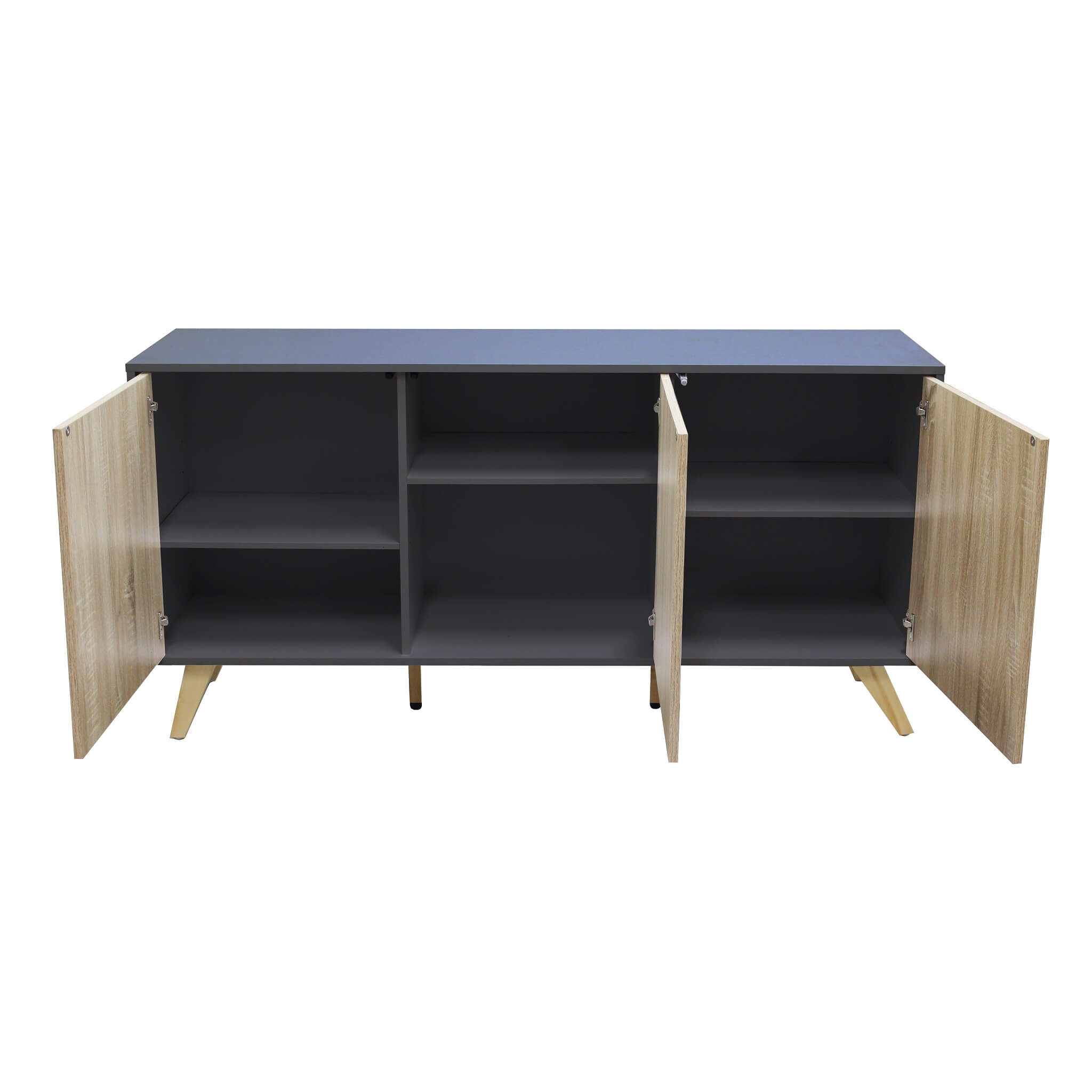 Mobile credenza da interno salotto moderno in legno nobilitato bilaminato con ante push and pull Linea Elegance