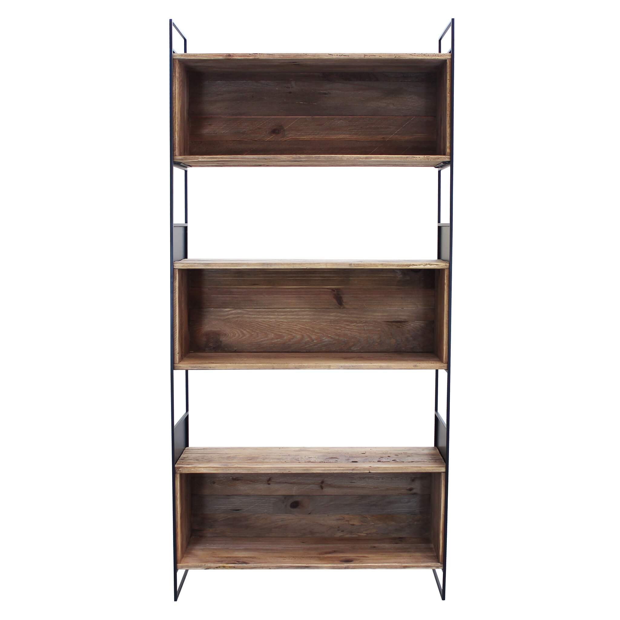 Libreria a 3 ripiani in legno e metallo Linea Elegance