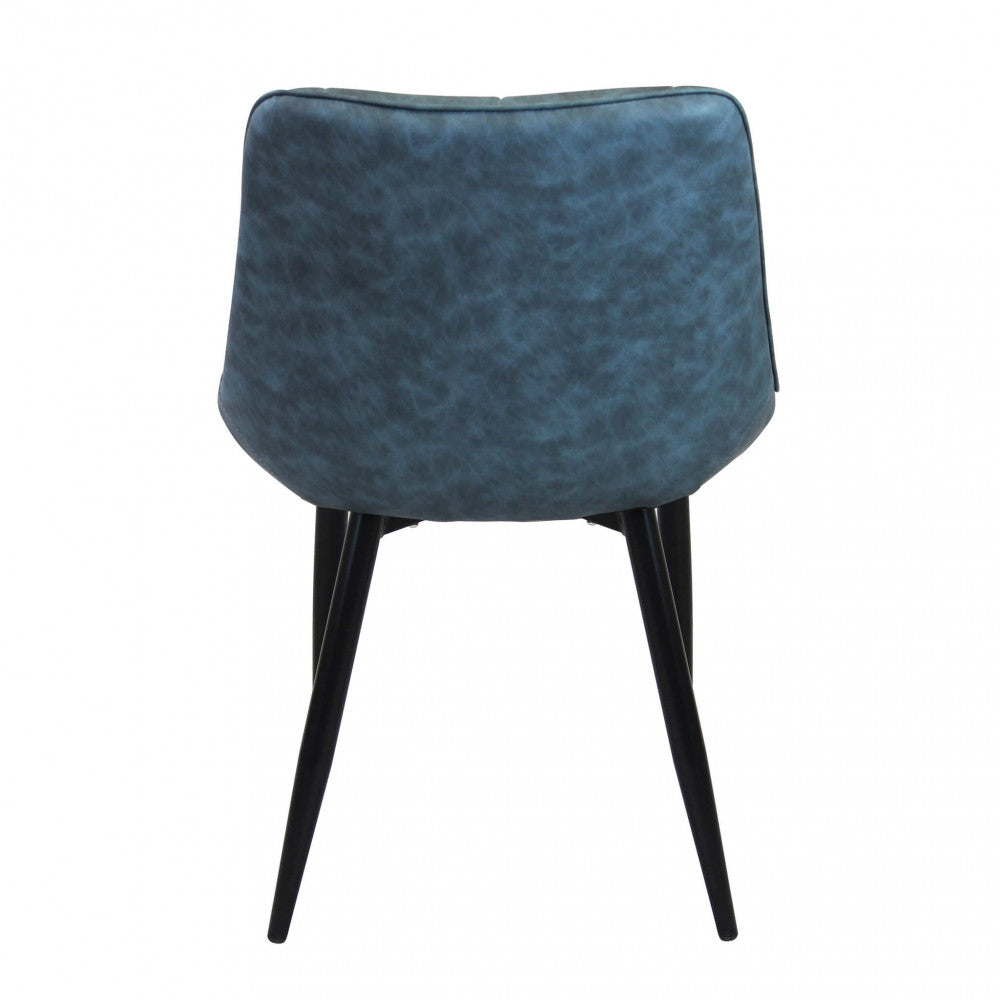 Sedia larga da interno sala da pranzo con struttura in metallo e seduta morbida rivestita in ecopelle No Arm