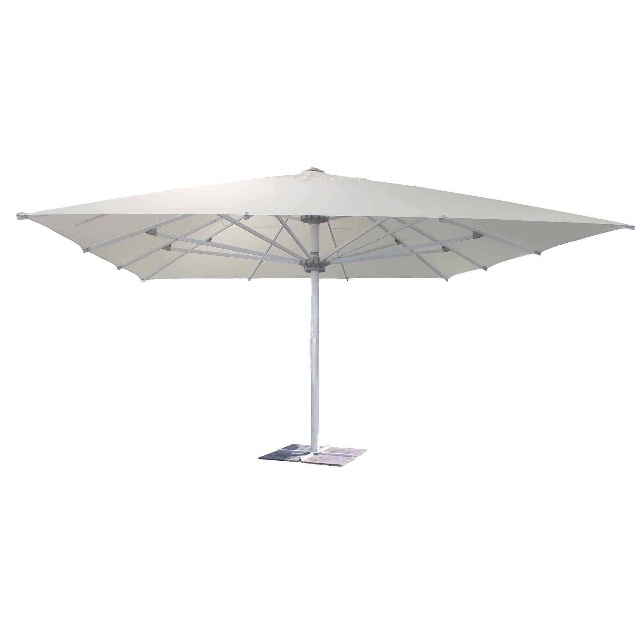 Ombrellone da giardino 5x5 mt con palo laterale Sagitta