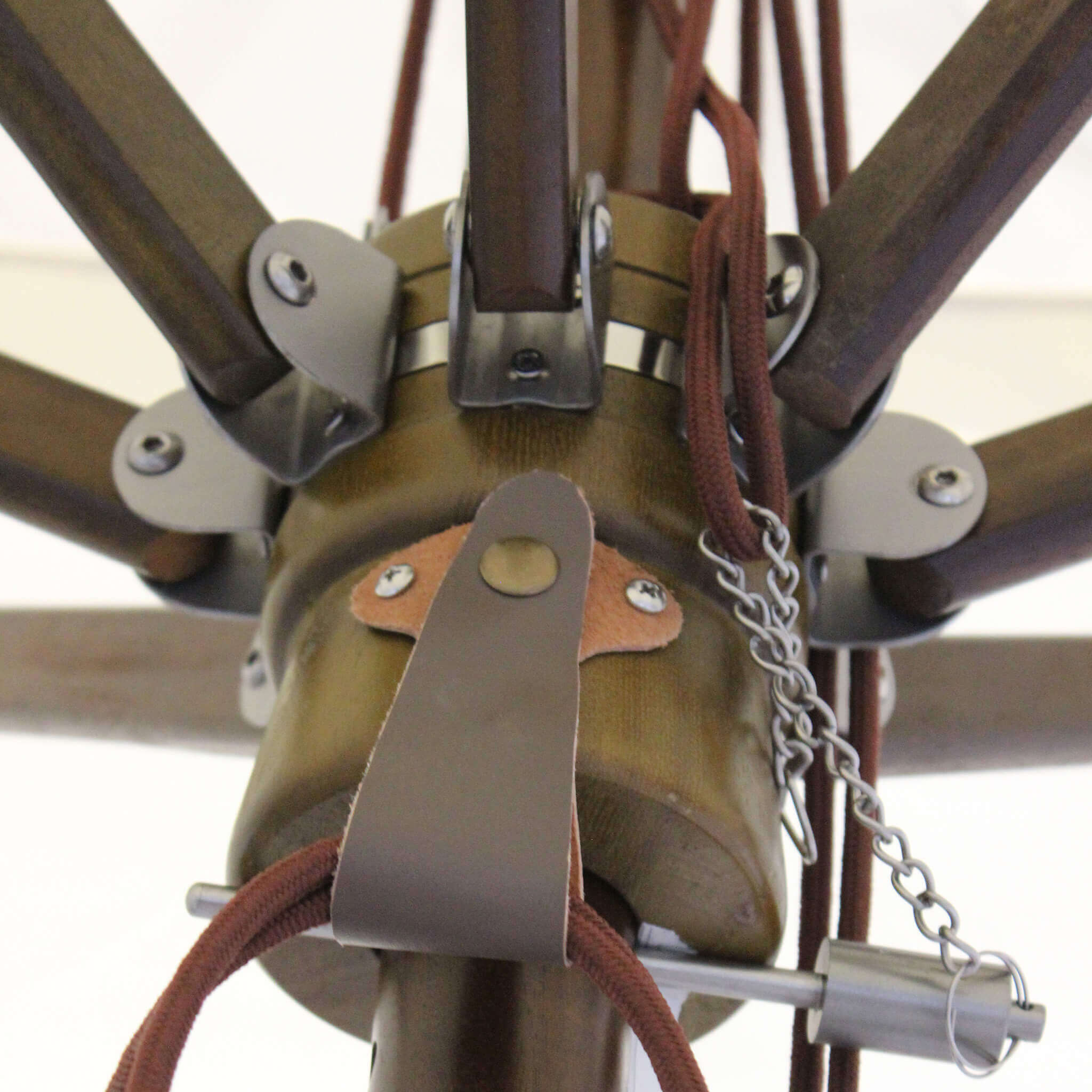 Ombrellone da giardino 2x3 mt con palo centrale in legno Semel