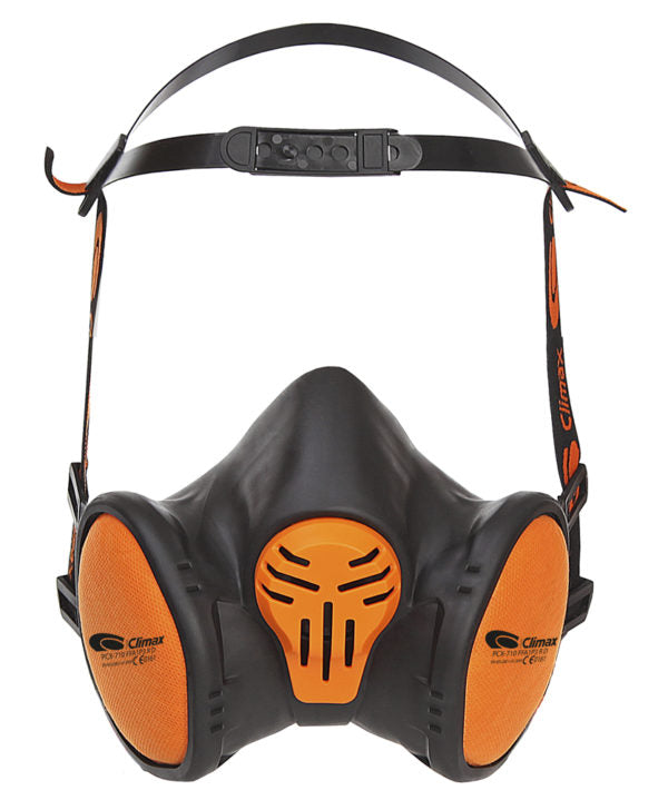 Respiratore maschera protettiva da lavoro a mezza faccia a 2 filtri Climax PCX-700