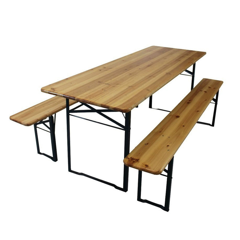 Set birreria tavolo con due panche 210x60xh78cm giardino pic nic sagre
