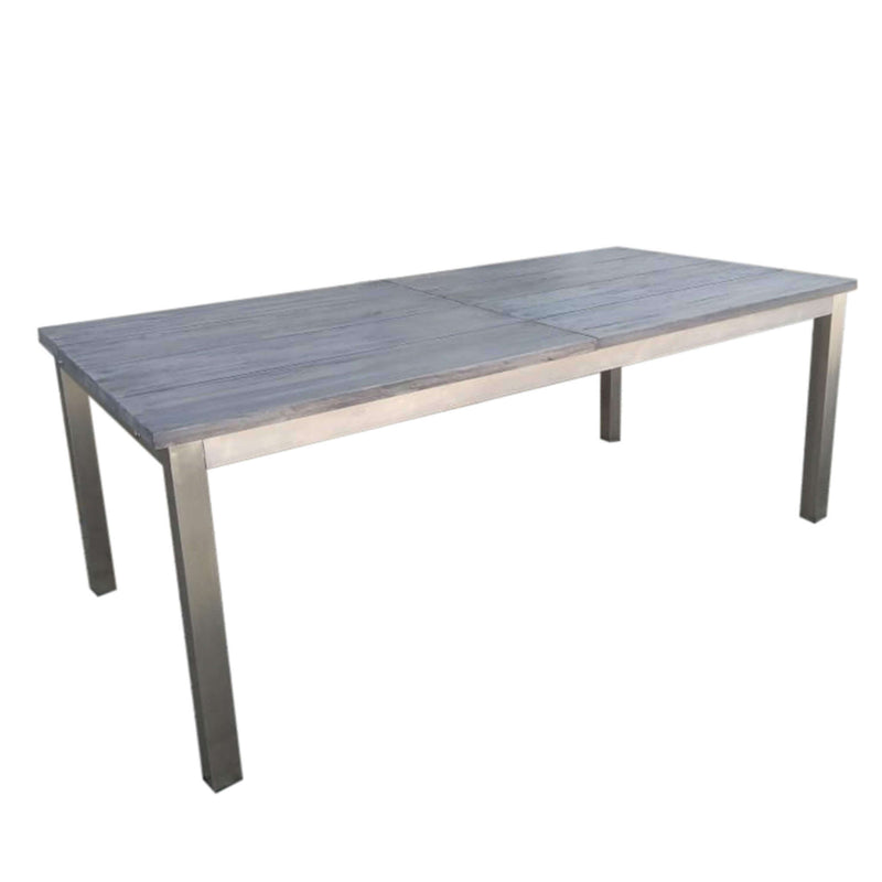 Tavolo estensibile da esterno in acciaio e legno Inside Out
