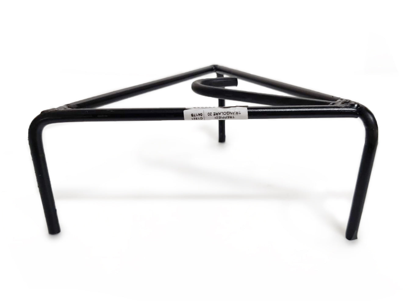 Treppiedini trespolo in ferro grezzo triangolare per camino