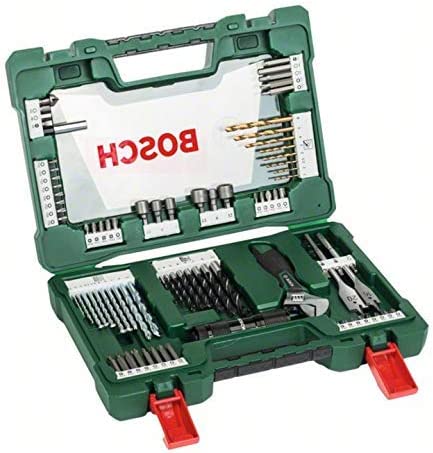 Valigette accessori utensili manuali con torcia led e chiave a rullino 83 pezzi Bosch
