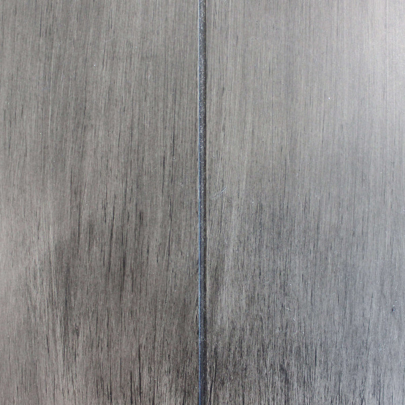 Tavolo in alluminio con piano effetto legno wenge e piedi bianchi 160x90