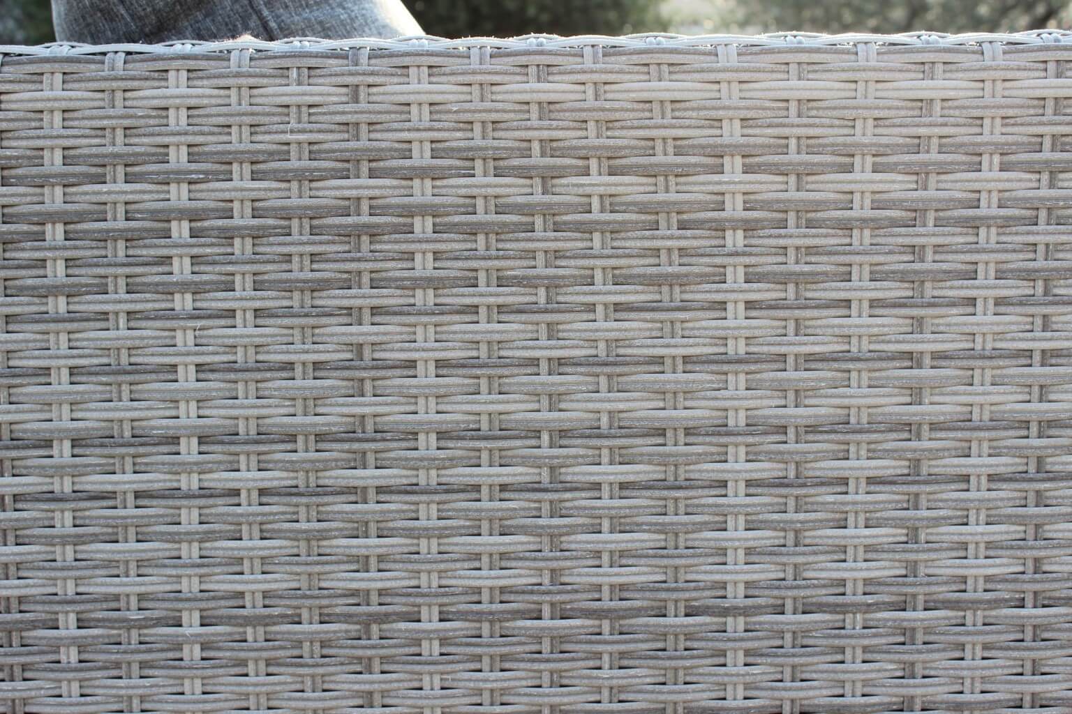 Salotto angolare per esterno in wicker completo con cuscini CILE