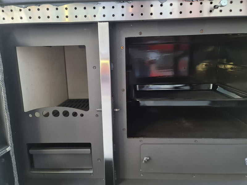 Stufa Cucina a Legna con Forno Struttura in acciaio 11,19 kW Exclusive Inox