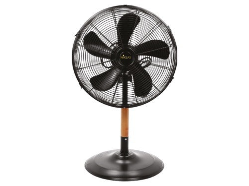 Ventilatore da tavolo inclinabile con rifiniture in legno Industrial Stile NIKLAS