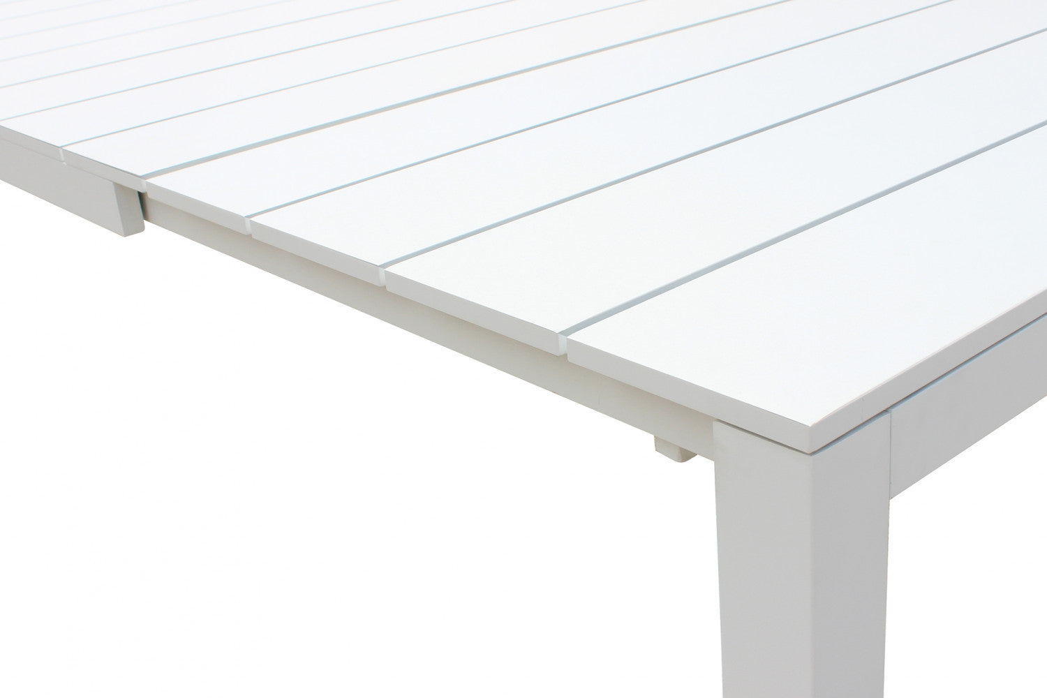 Tavolo estensibile da giardino con struttura in alluminio e piano effetto doghe Spenser