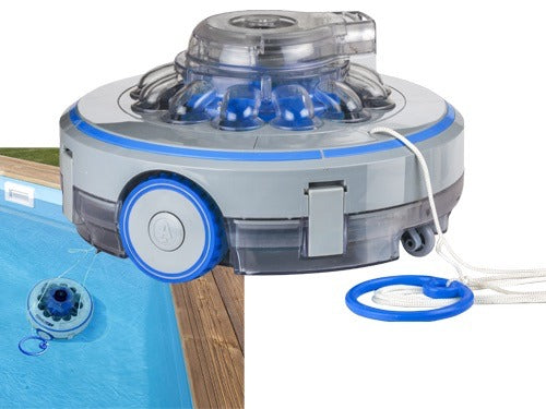 Robot a batteria per pulizia piscine fuori terra con fondo piatto 26,6 Watt Wet Runner GRE RBR60