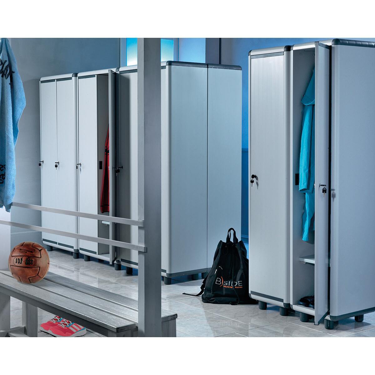 Armadietto alto Easy Spogliatoio L 39 x P 40 x H 175 cm grigio chiaro