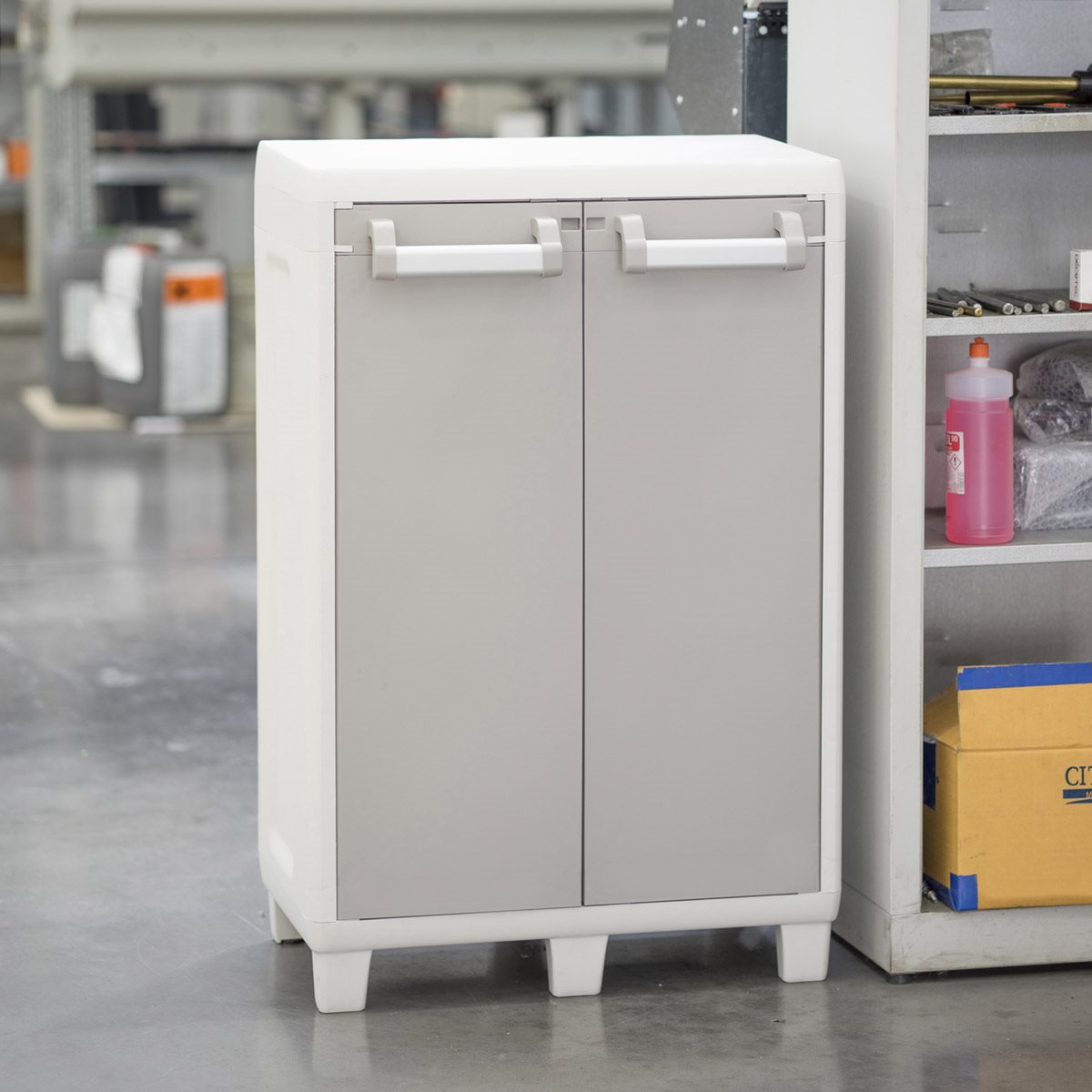 Armadio tuttopiani basso grigio chiaro tortora Urban S Toomax