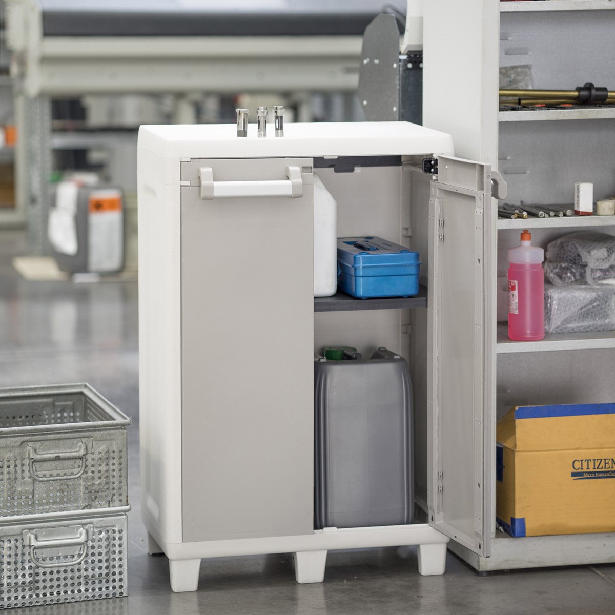 Armadio tuttopiani basso grigio chiaro tortora Urban S Toomax