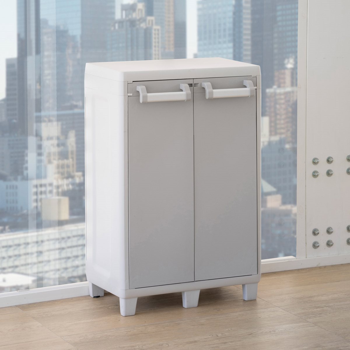 Armadio tuttopiani basso grigio chiaro tortora Urban S Toomax