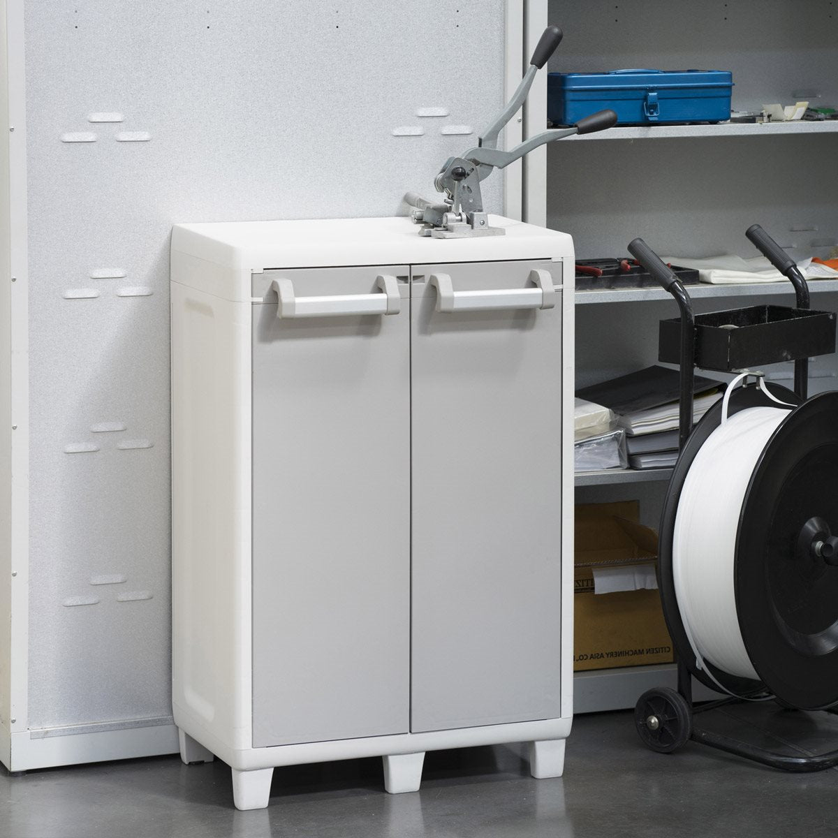 Armadio tuttopiani basso grigio chiaro tortora Urban S Toomax