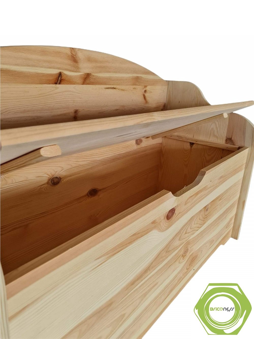 Cassapanca baule in legno di abete massello ALBERIAMO