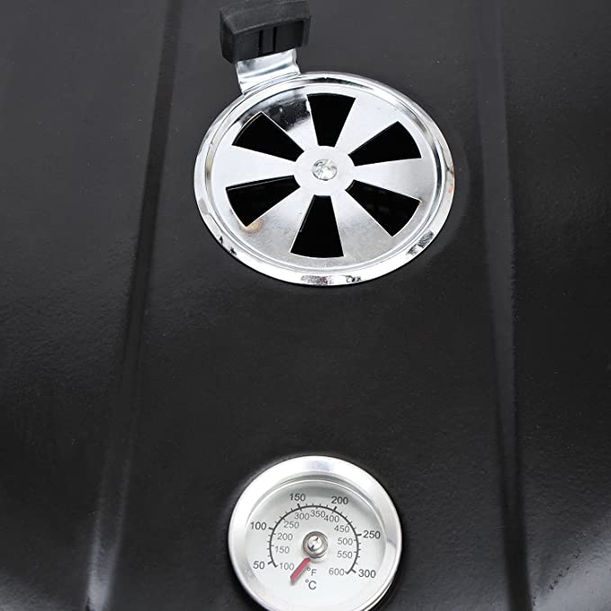 Barbecue a carbonella griglia tonda 55 cm con coperchio e ruote - El Gaucho Globo Comfort