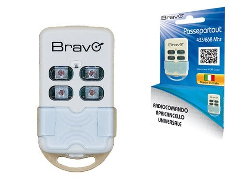 Telecomando universale radiocomando per cancelli automatici Bravo Passpartout