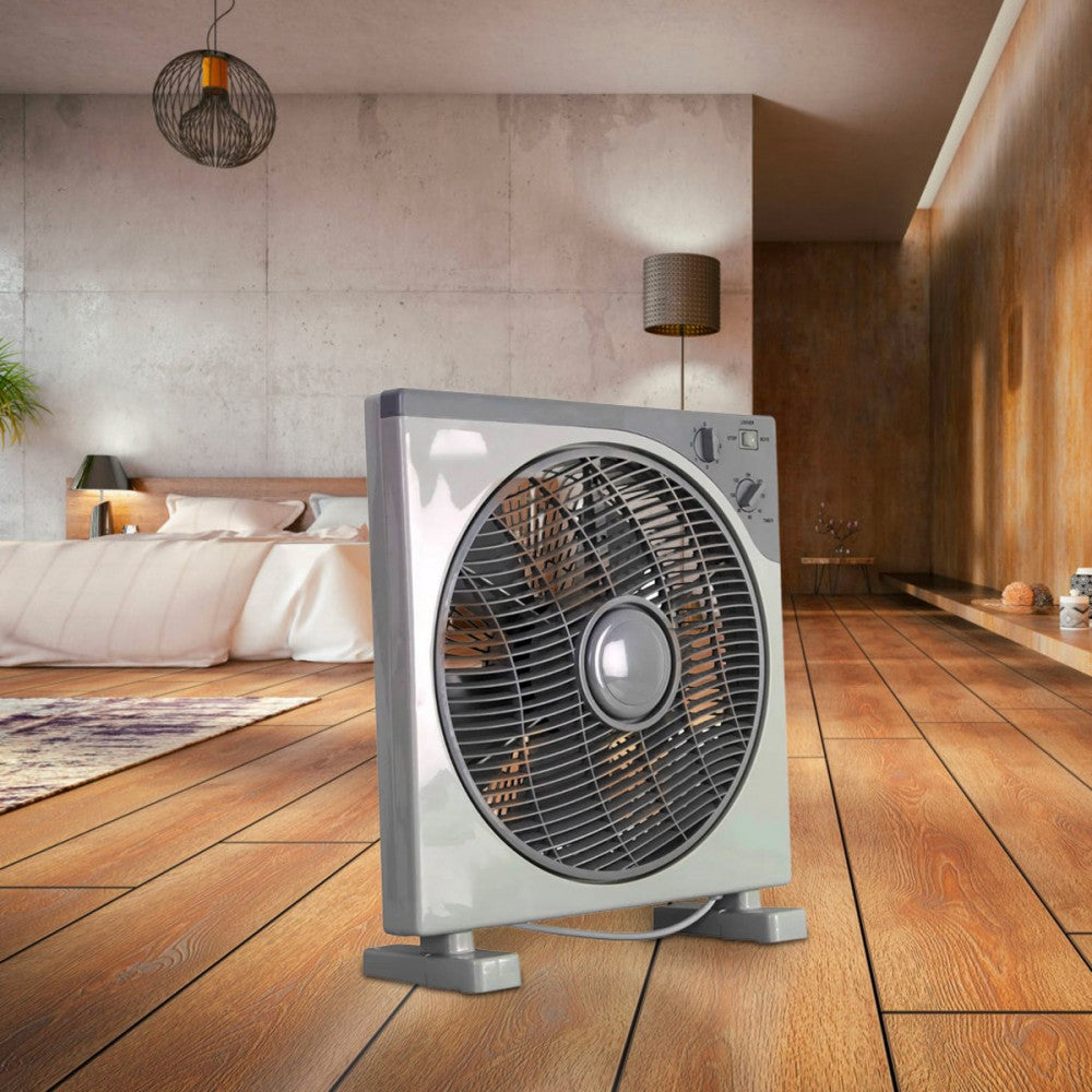 Ventilatore da tavolo a 5 pale e 3 velocità con griglia controrotante Boxfan Niklas