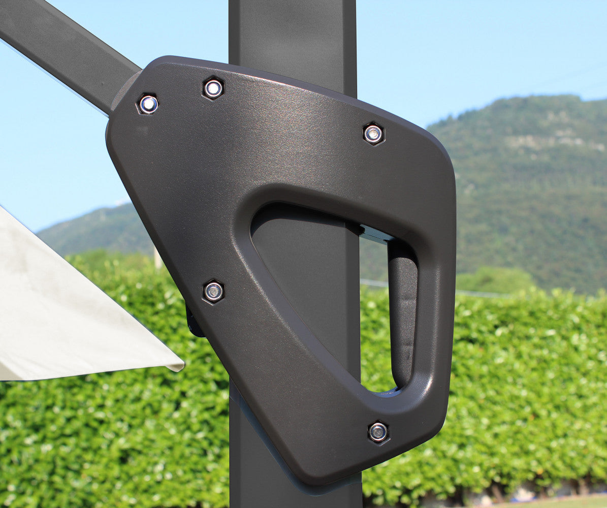 Ombrellone 3x3 mt da esterno locali e ristoranti con struttura in alluminio e telo in poliestere con airvent Tommee