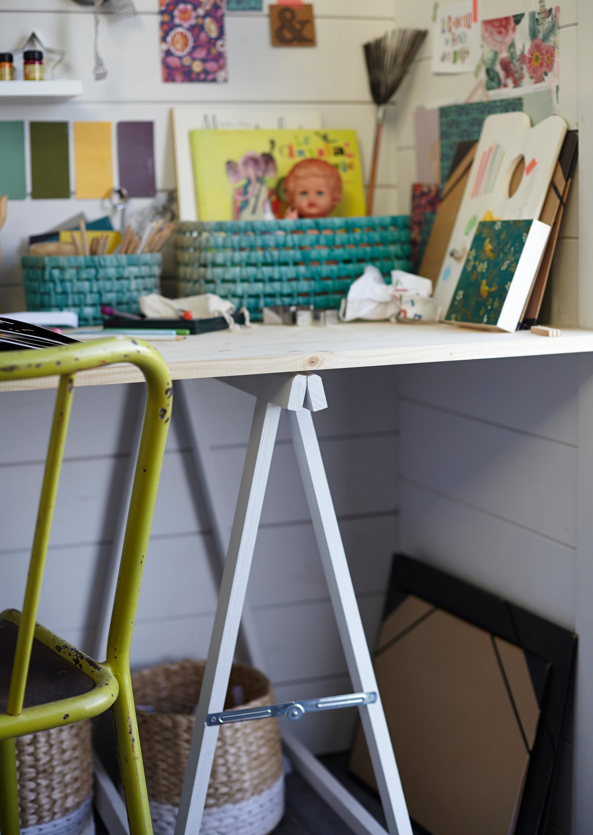 Cavalletto in Legno Standard L75xP75xH75 cm. legno naturale