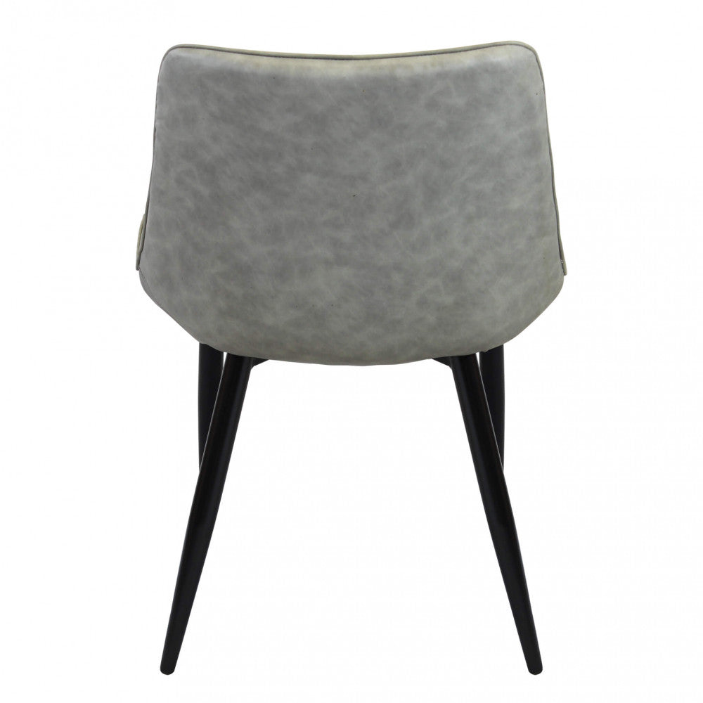 Sedia larga da interno sala da pranzo con struttura in metallo e seduta morbida rivestita in ecopelle No Arm