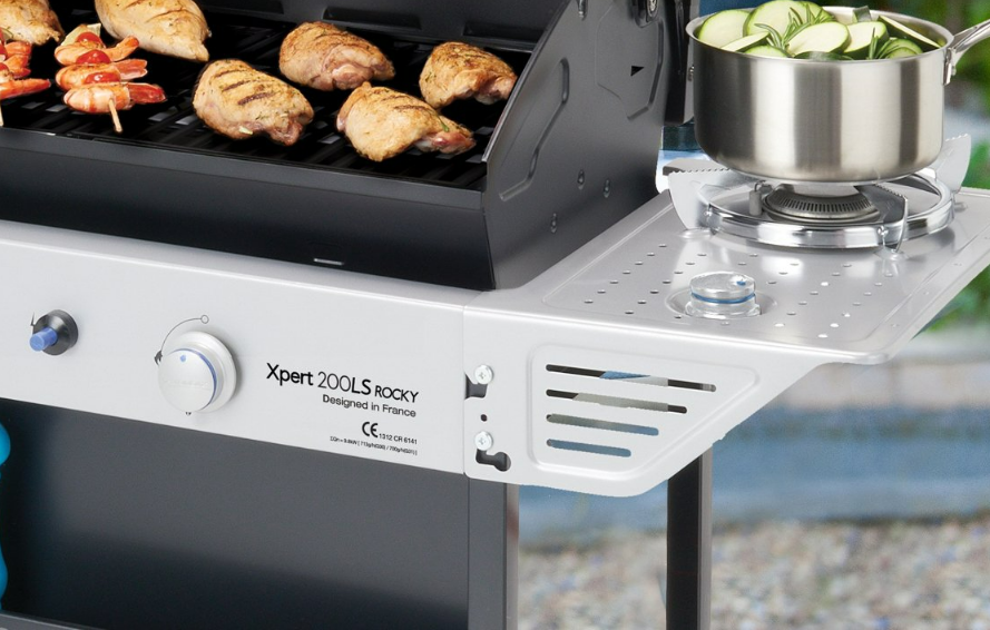 Barbecue a gas 2 griglie + fornello laterale Campingaz XPERT 200 LS + ROCKY