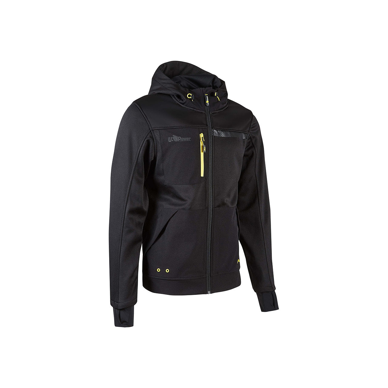 Felpa da lavoro ful zip morbida e traspirante polsini con foro passa pollice e foro orologio GALAXY U-POWER