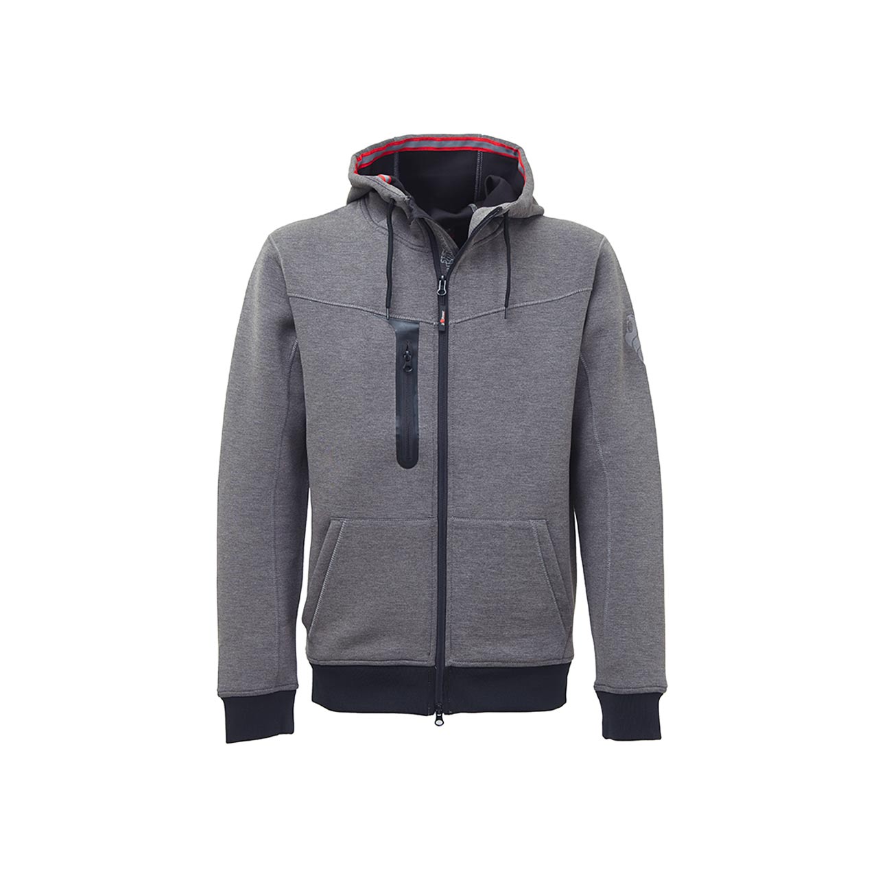 Felpa da lavoro full zip jersey scuba elasticizzato con cappuccio TASTY U-POWER