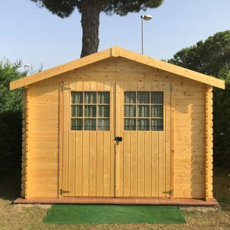 Casetta Garden Wooden Cottage a doghe in legno 270x270 cm con finestre Monte Bianco