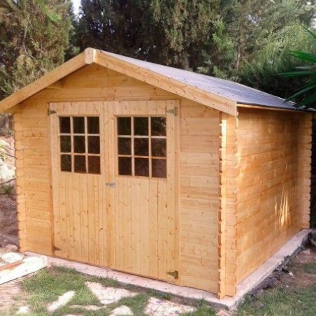 Casetta Garden Wooden Cottage a doghe in legno 270x270 cm con finestre Monte Bianco