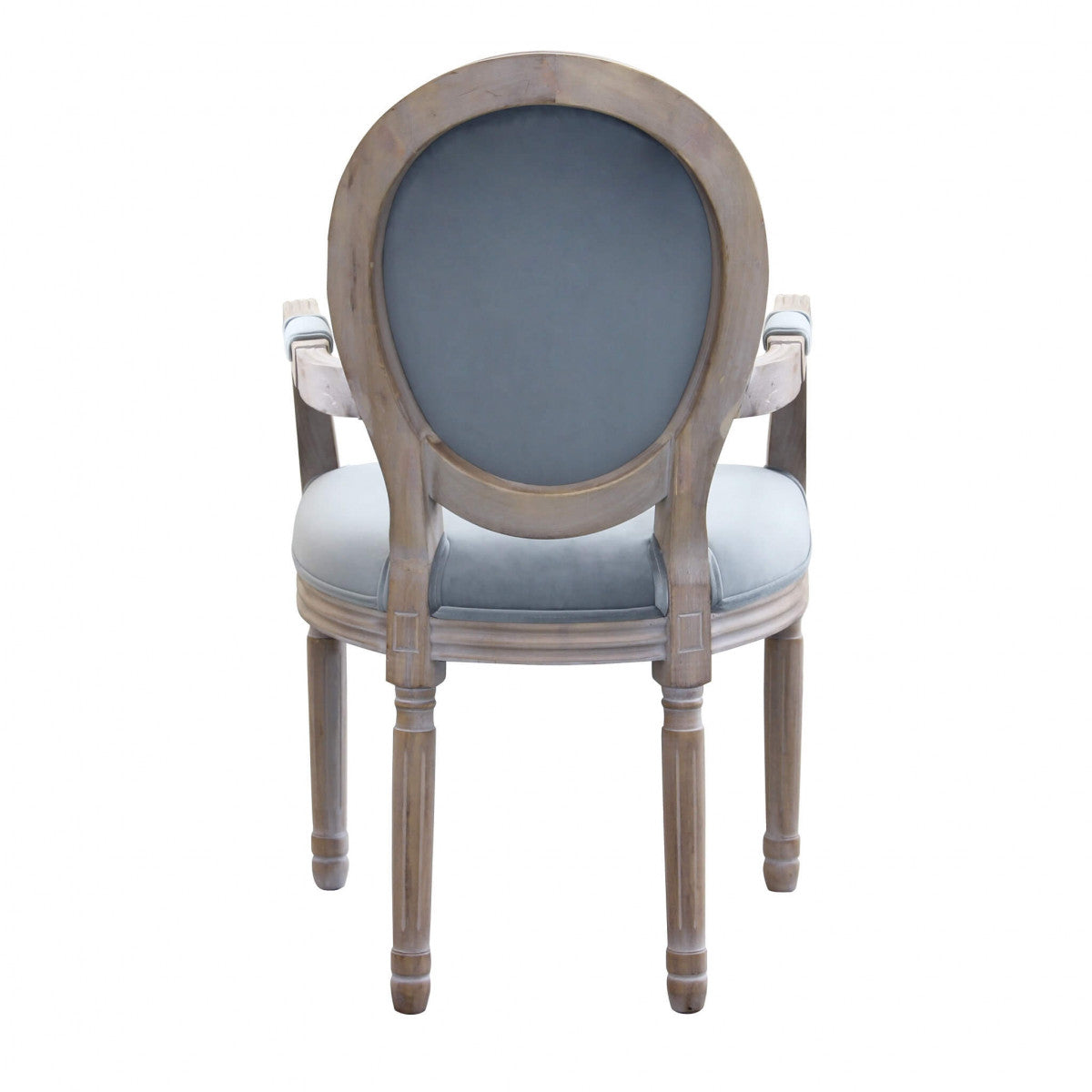 Sedia poltrona da interno in legno ed ecopelle con seduta e schienale imbottiti Provenza