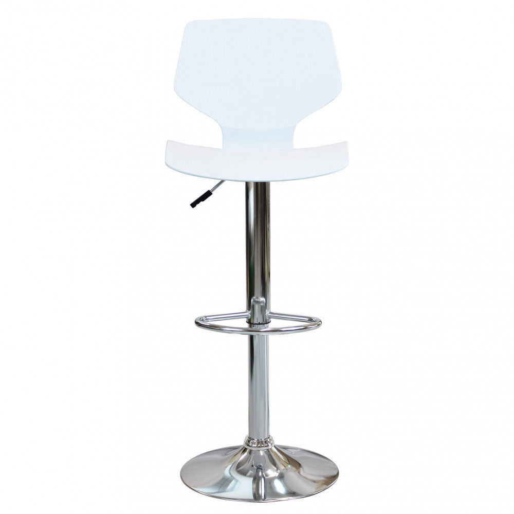 Sgabello da interno con struttura in acciaio regolabile e seduta in polipropilene High Stool