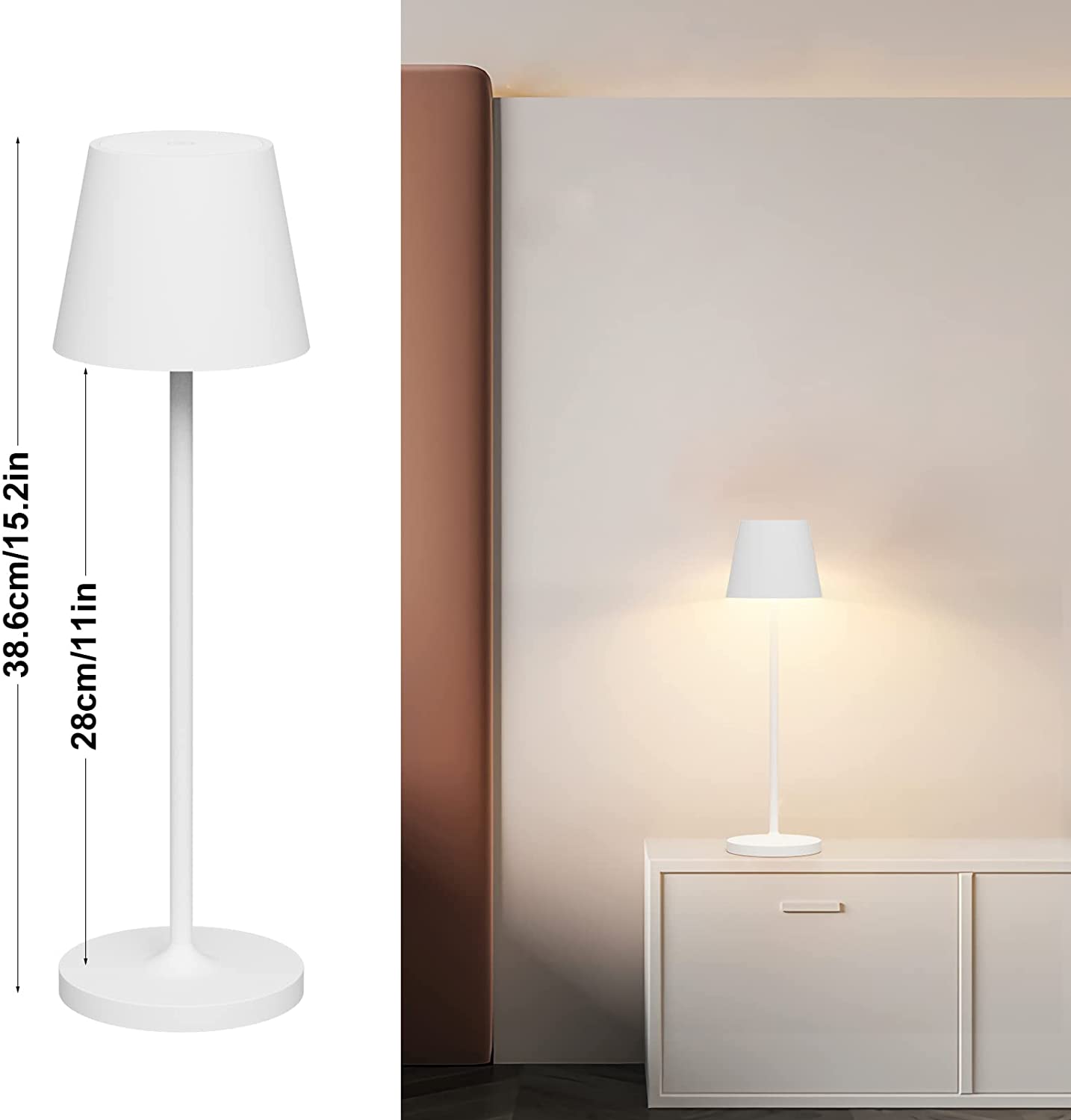 Lampade touch Led da tavolo ricaricabili con USB e Type C Lume Plus