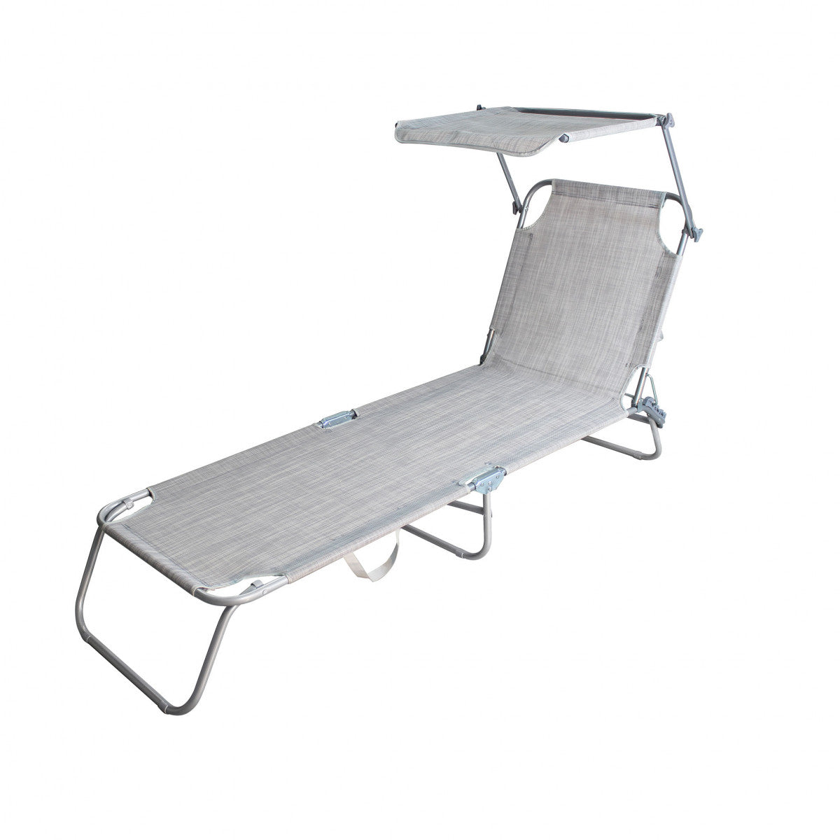 Brandina pieghevole da spiaggia in metallo con tettuccio Abel