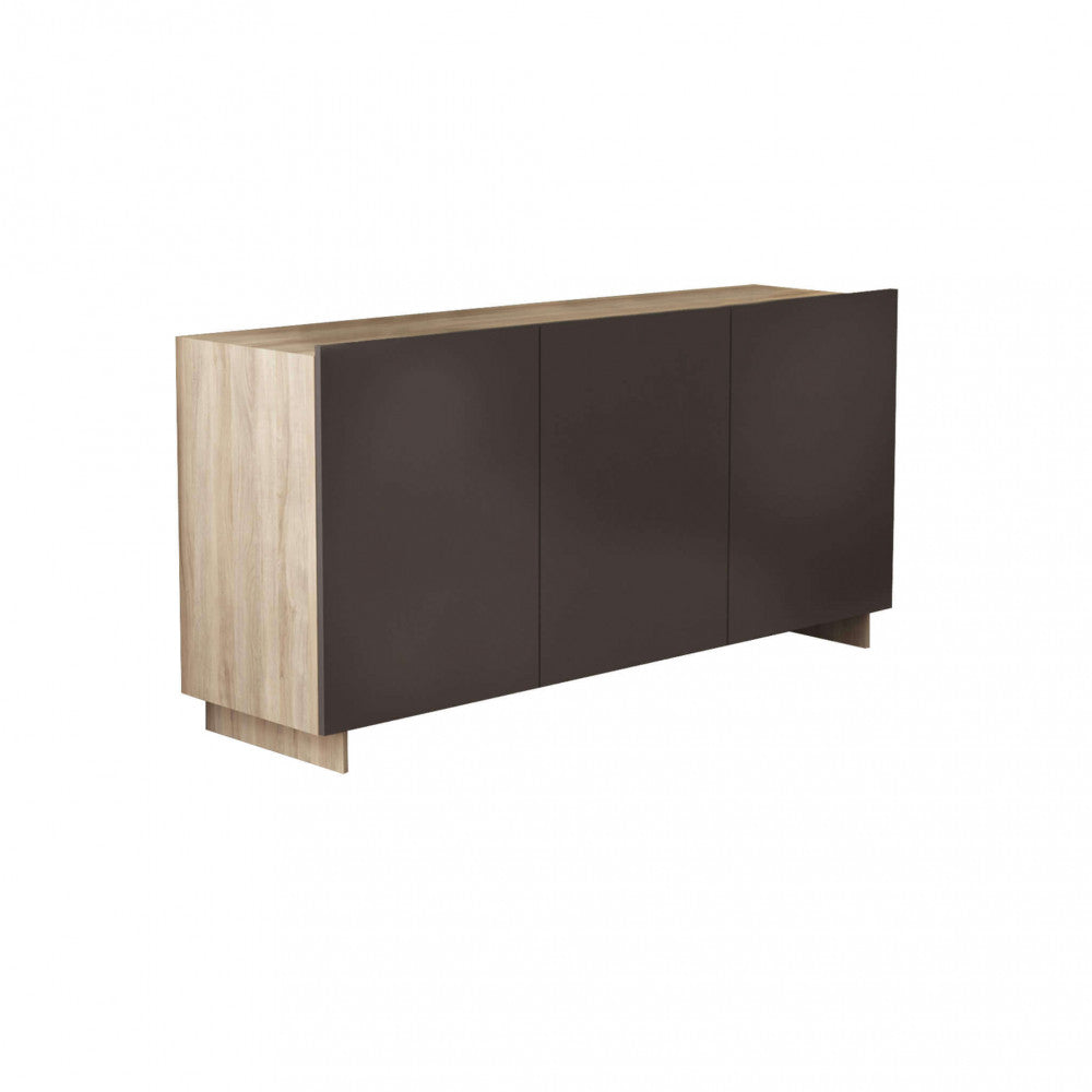 Credenza mobiletto da soggiorno a 3 ante in legno nobilitato bilaminato Charlotte