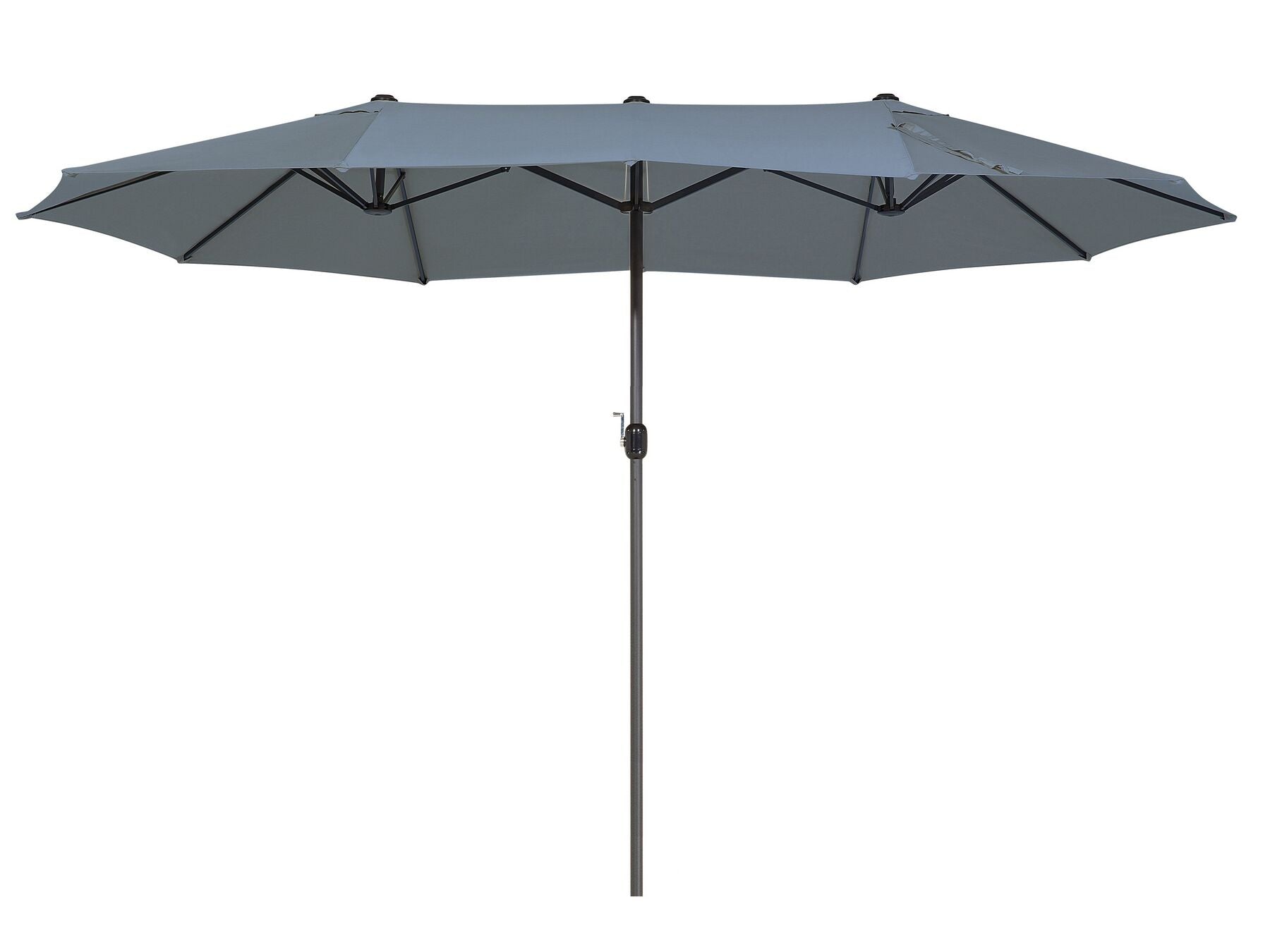 Ombrellone doppio da giardino in alluminio 460x270xH240 cm Alu Twin Grigio