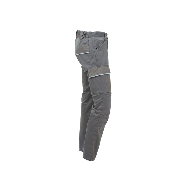 Pantalone da lavoro cargo stretch con tasche grigio Crazy U-Power