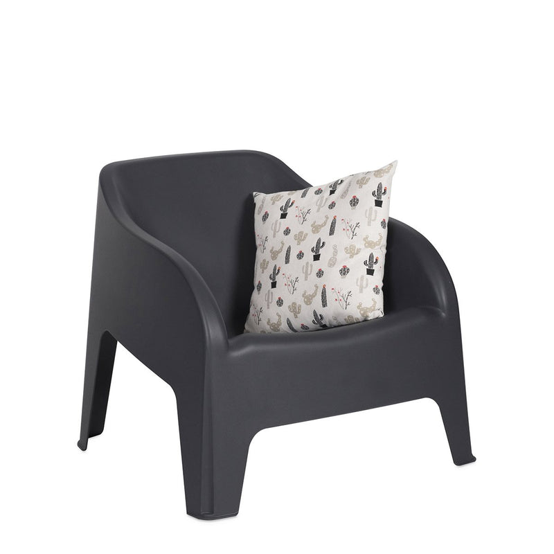 Poltrona sedia elegante impilabile in resina da giardino effetto liscio Toomax Petra