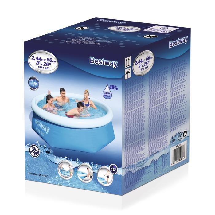 Piscina autoportante fast set con anello tonda Bestway 57265