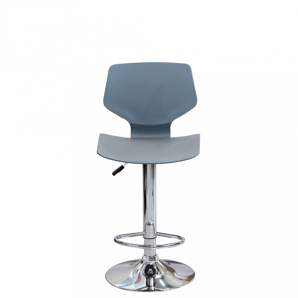 Sgabello da interno con struttura in acciaio regolabile e seduta in polipropilene High Stool