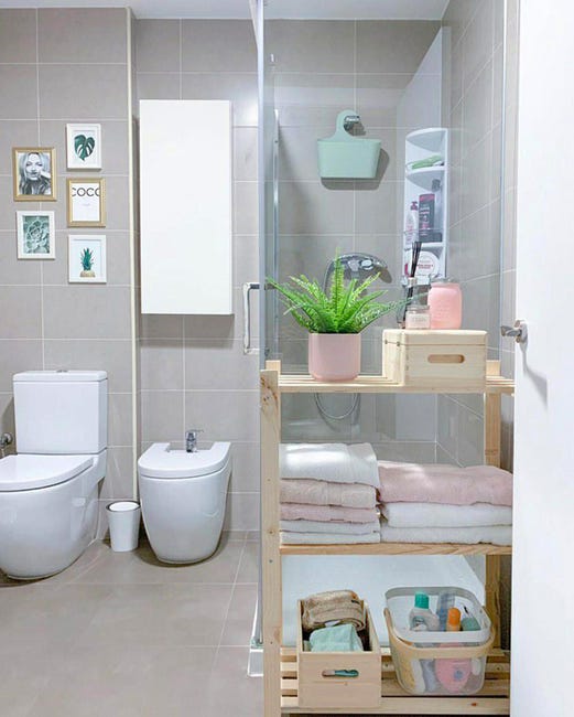 Scaffale in kit in legno massello naturale 5 ripiani 80x40x170H