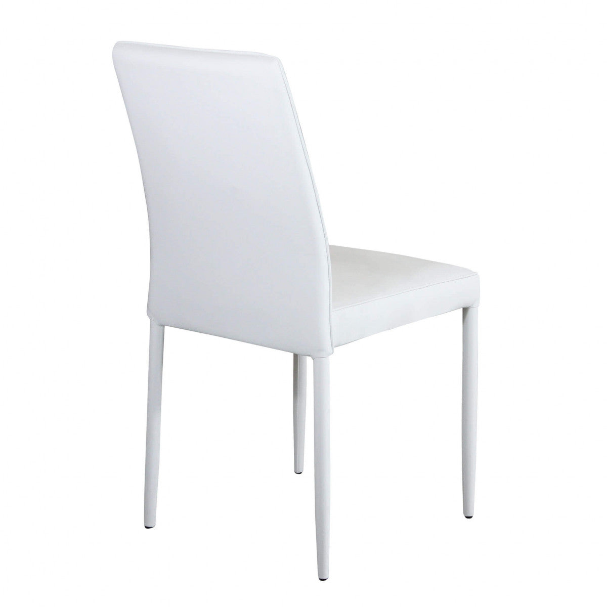 Sedia da pranzo per interni in acciaio ed ecopelle Skin